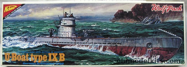 Nichimo 1/200 U-Boat Type IXB  Wolfpack U-107 Submarine - Motorized, U-2009 plastic model kit